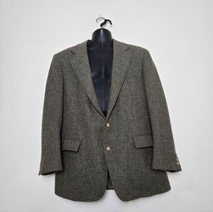 Vintage Polo by Ralph Lauren Houndstooth Wool Blazer Mens 43 R Grandpacore USA